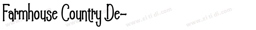 Farmhouse Country De字体转换